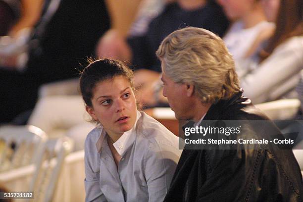 Athina Onassis with her father Thierry Roussel.