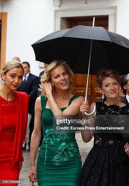 Eva Herzigova attends the wedding of Lady Charlotte and Alejandro Santo Domingo's wedding on May 28, 2016 in Granada, Spain.