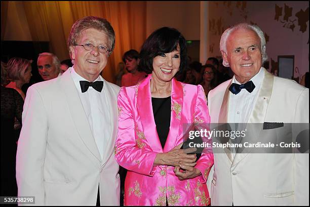 Francis Vandenhende, Denise Fabre and Yves Piaget attend the 63rd Red Cross Ball at the Sporting Monte-Carlo, in Monaco.