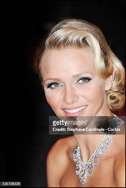 Princess Charlene of Monaco attends the 63rd Red Cross Ball at the Sporting Monte-Carlo, in Monaco.