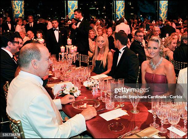 Prince Albert II of Monaco and Princess Charlene of Monaco attend the 63rd Red Cross Ball at the Sporting Monte-Carlo, in Monaco.