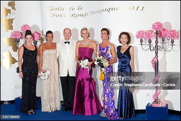 Melanie-Antoinette de Massy, Princess Stephanie of Monaco, Princess Charlene of Monaco and Prince Albert II of Monaco, Princess Caroline of Hanover,...
