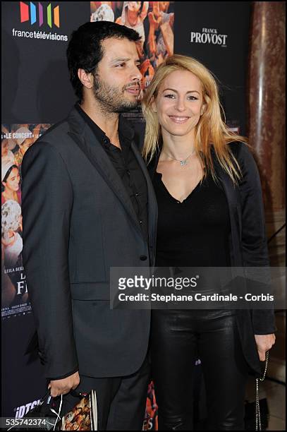Audrey Dana and Mabrouk El Mechri attend "La Source Des Femmes" Premiere at Theatre du Chatelet, in Paris.