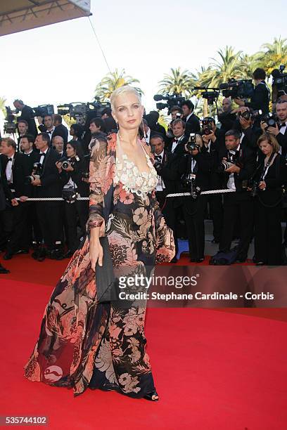 Melita Toscan du Plantier arrives at the premiere of "Zodiac" during the 60th Cannes Film Festival.