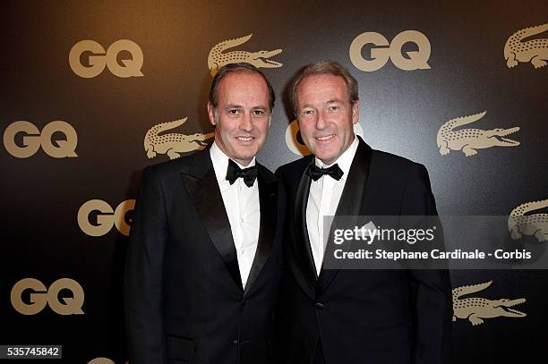 Xavier Romatet and Christophe Chenut attend the GQ Man Of The Year 2011' ceremony at Hotel Ritz, in Paris.