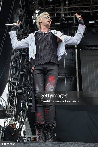 James Michaelof the bandSixx:A.M.Performs onstage during River City Rockfest at AT&T Center on May 29, 2016 in San Antonio, Texas.