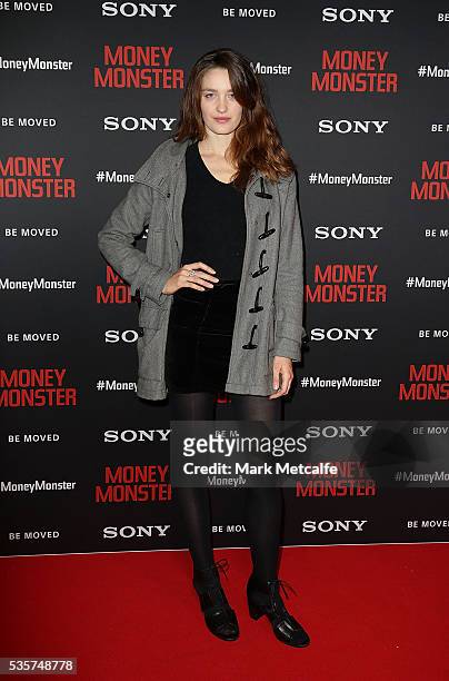 Tess Haubrich arrives ahead of the Money Monster Australian Premiere at Event Cinemas George Street on May 30, 2016 in Sydney, Australia.