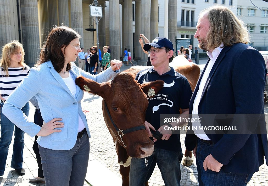 GERMANY-AGRICULTURE-MILK-PROTEST