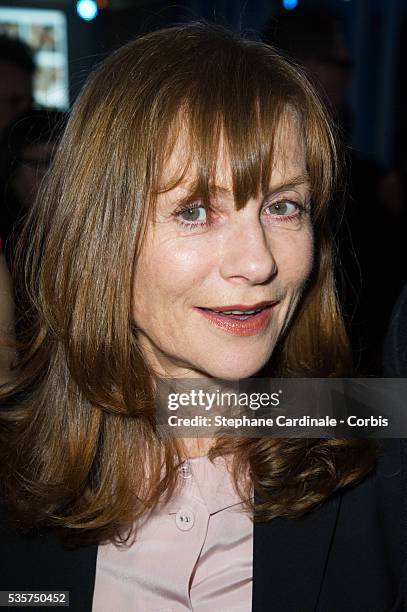 Isabelle Huppert attends the Sidaction Gala Dinner 2012, at Pavillon d'Armenonville in Paris.