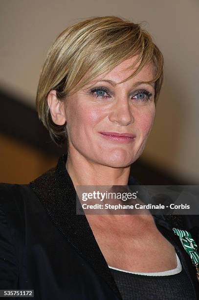 Patricia Kaas during the Decoration Ceremony, at Hotel Majestic in Cannes.