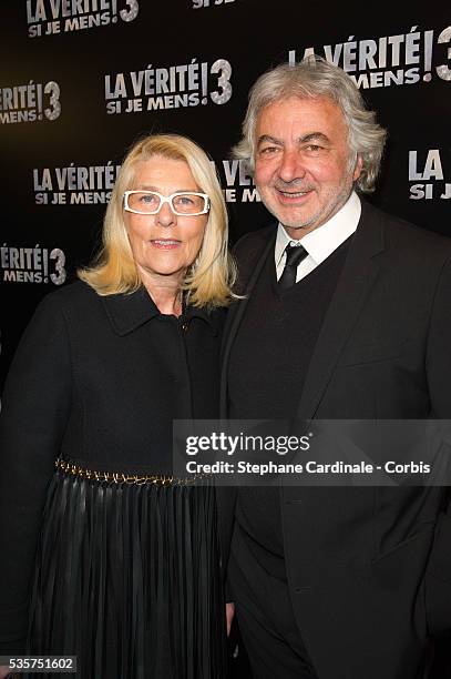 Franck Provost and Natacha Provost attend the premiere of La Verite Si Je Mens 3 at Le Grand Rex, in Paris