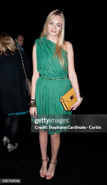 Virginie Courtin-Clarins attends the Lanvin Ready to Wear Fall/Winter 2012/2013 show, as part of Paris Fashion Week.