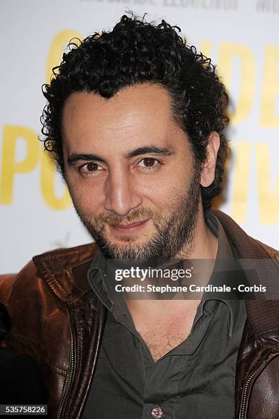 Nader Boussandel attends the premiere of "Les Barons" in Paris