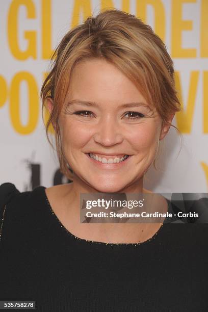Virginie Efira attends the premiere of "Les Barons" in Paris.