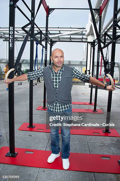 Eric Judor attends the launch of Reebok's The Sport of Fitness Campaign at the Georges Pompidou Centre, in Paris