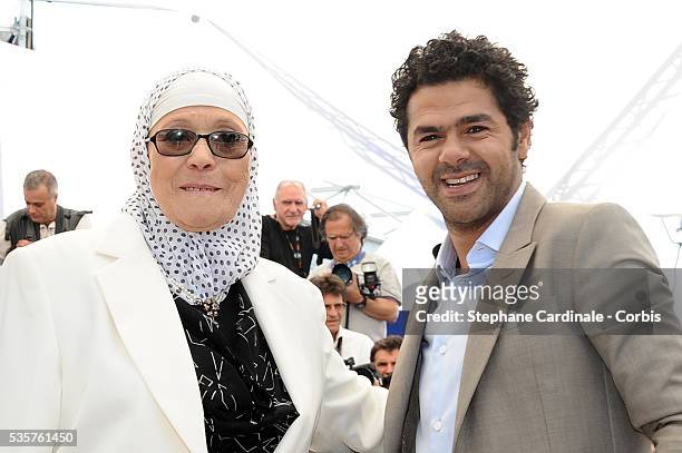 Chafia Boudraa and Jamel Debbouze at the photocall for 'Outside of the law' during the 63rd Cannes International Film Festival