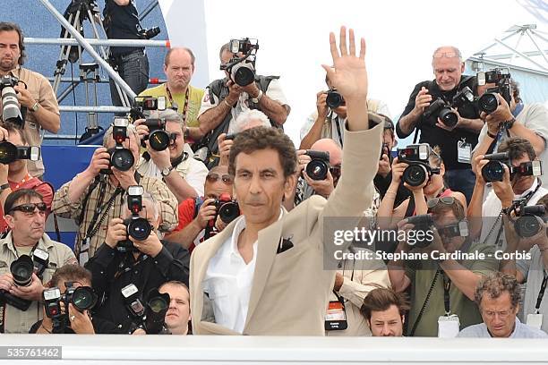 Rachid Bouchareb at the photocall for 'Outside of the law' during the 63rd Cannes International Film Festival