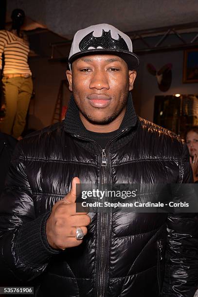 Mokobe Traore attends The Promise Collection by Tommy Hilfiger launch at Tommy Hilfiger Champs Elysees, in Paris.