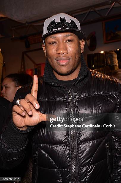 Mokobe Traore attends The Promise Collection by Tommy Hilfiger launch at Tommy Hilfiger Champs Elysees, in Paris.