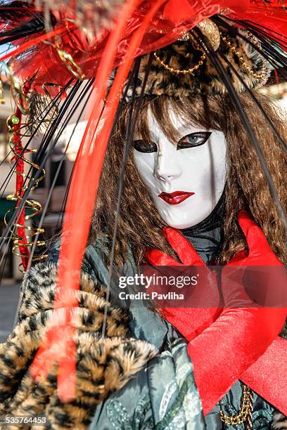 red mask venice carnival 2013 st mark's square italy - venice carnival 2013 stock pictures, royalty-free photos & images