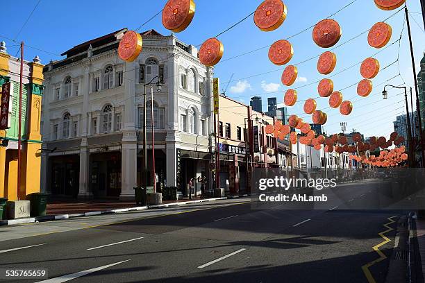 chinatown, singapore. - singapore alley stock pictures, royalty-free photos & images