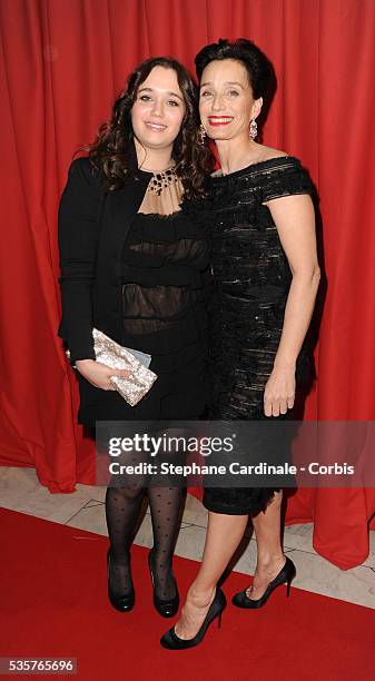 Kristin Scott Thomas and her daughter Hannah Olivennes attend the 36th Cesar Film Awards at Theatre du Chatelet, in Paris.