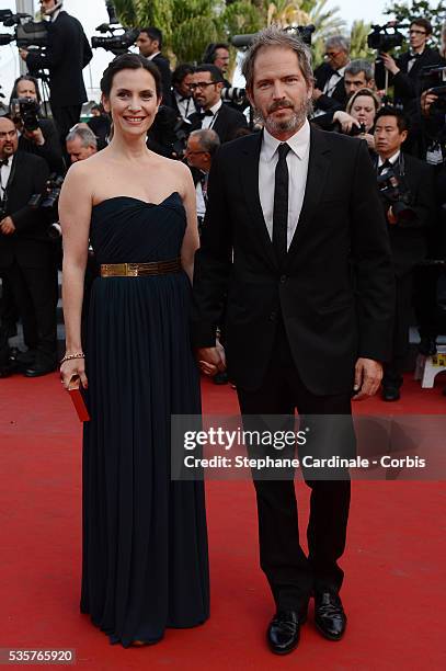 Geraldine Pailhas and Christopher Thompson at the premiere for "De Rouille et D'os" during the 65th Cannes International Film Festival.