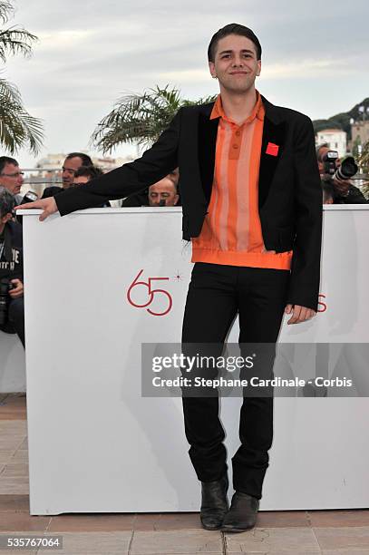 Xavier Dolan at the photo call for "Laurence Anyways" during the 65th Cannes International Film Festival.