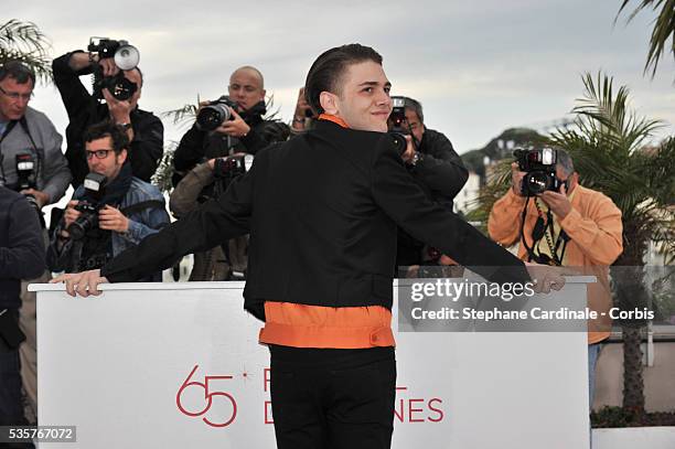 Xavier Dolan at the photo call for "Laurence Anyways" during the 65th Cannes International Film Festival.