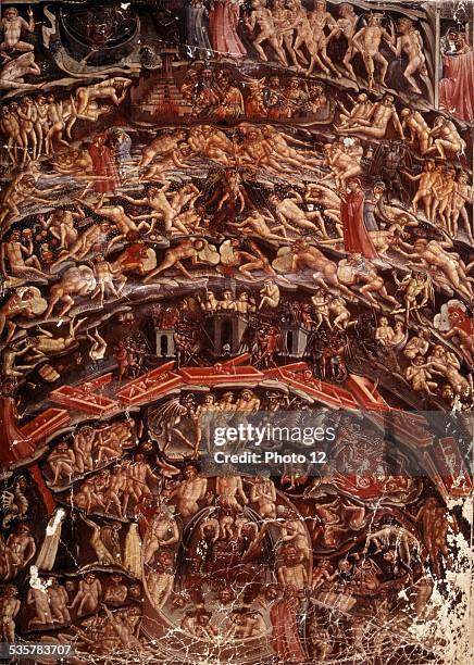 Orcagna , The Inferno of Dante Alighieri, Middle Ages, Italy.