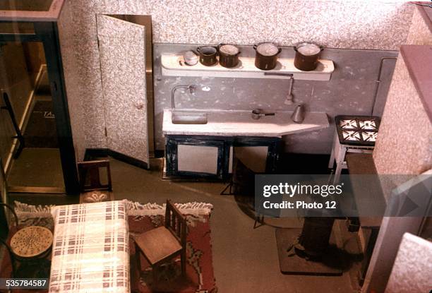 House of Anne Frank at Niestadt. Dining room and kitchen, 20th century, Holland - World War II.