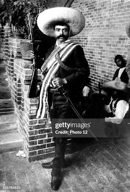 Emiliano Zapata, during the maderist days, in Cuernavaca, Circa 1910, Mexico, Casasola Archives. Mexico, .