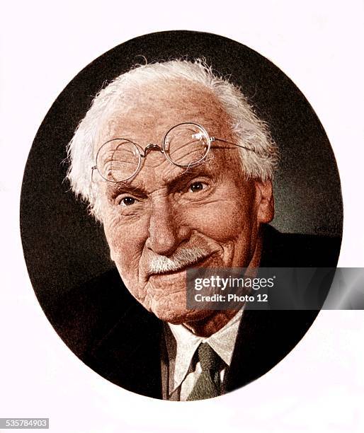 Portrait of Swiss psychiatrist and psychologist Carl Gustav Jung , 20th century.