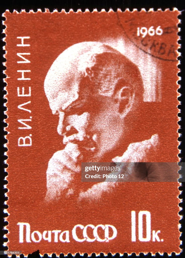Postage stamp representing Lenin