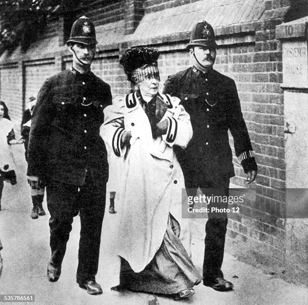 An Irish suffragette is arrested for having shouted: 'I represent Tipperary' during Lloyd George's speech at Kennington theatre, Great Britain.