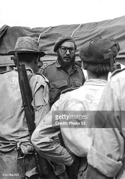 Fidel Castro after the landing at the Bay of Pigs Cuba.