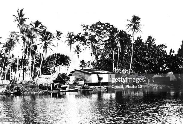 Landing at the Bay of Pigs. The "penitentiary canal", base of the counter-revolutionary camps, near Casa Verde Cuba.