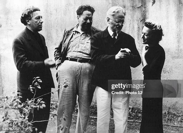 Breton with Trotski, Diego Rivera and Jacqueline Lamba in Mexico City Mexico, Jacqueline Lamba Collection, .