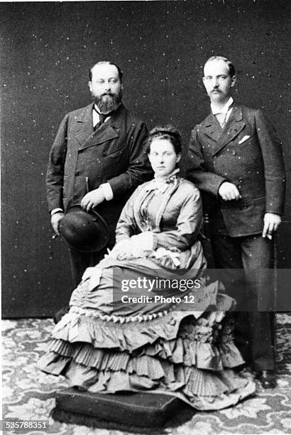 Edward VII, King of Great Britain and Ireland, , son of Queen Victoria and Prince Albert of Saxe-Coburg-and-Gotha, Married Alexandra, née Princess of...