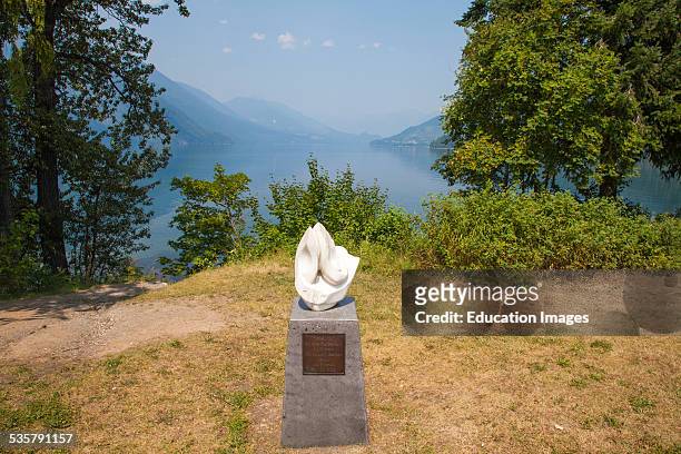 Inner Chi sculpture by Toru Fujibayashi, New Denver, Slocan Lake, West Kootenay, British Columbia, Canada.