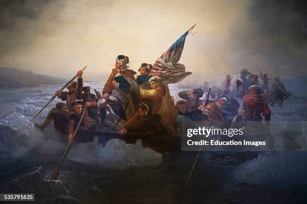 Copy of 'Washington Crossing the Delaware' by Emanuel Leutze, Abbot Hall, Marblehead, Massachusetts.