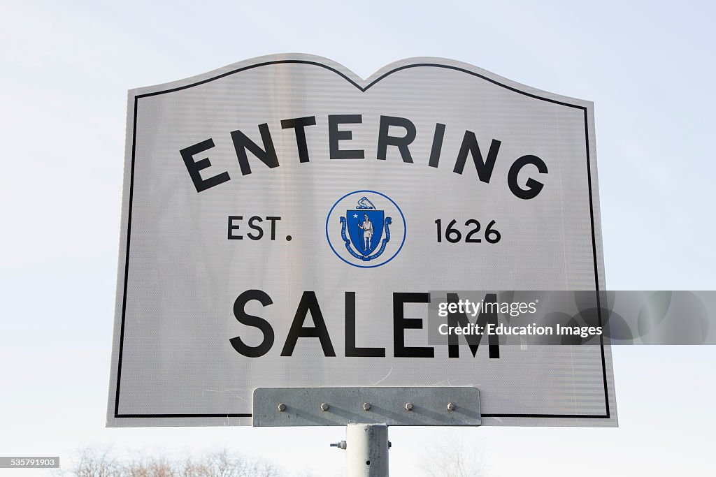 Entering Salem Road Sign, Massachusetts. News Photo Getty Images Entering Salem Road Sign, Massachusetts. News Photo Getty Images