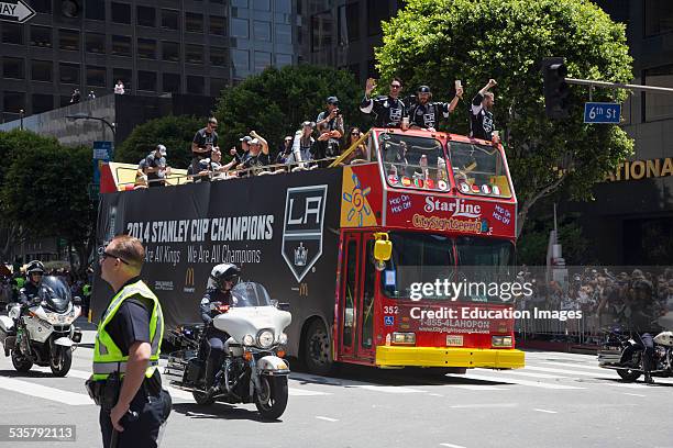 Kings 2014 Stanley Cup Victory Parade, Los Angeles, California.