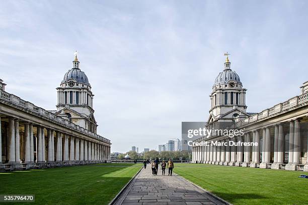 greenwich university : queen mary gericht und der könig wilhelm gericht - mary i of england stock-fotos und bilder