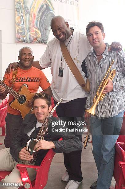 From left, Johnathon Butler, Dave Koz, Waymon Tisdale and Rick Braun at the Skyline Theater, Chicago, Illinois, July 24, 2004.