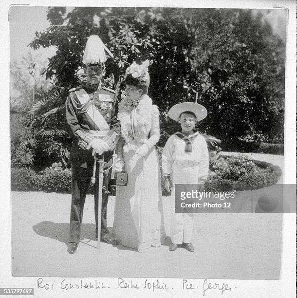 King Constantine , Queen Sophia of Prussia and Prince George .