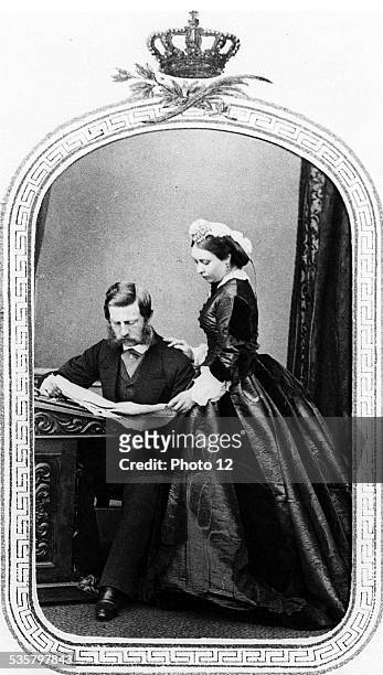 Royal Prince and Princess of Prussia, Prince Frederick , German Emperor under the name of Frederick III in 1888, Princess Victoria of Great Britain ,...