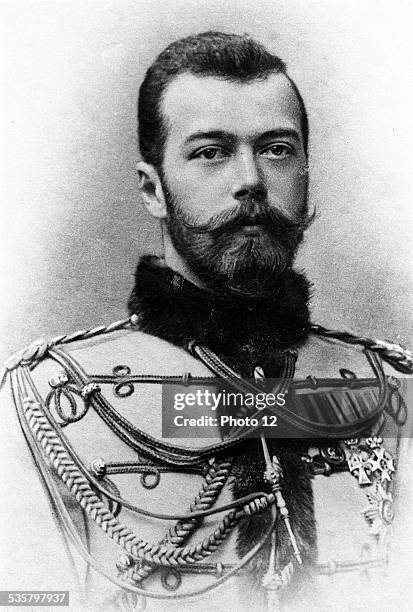 Nicholas II Alexandrovich, , Son of Alexander III, Tsar of Russia from 1894 to 1917, Married Alexandra Feodorovna, November 26, 1894.