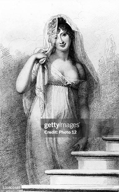 Known as Madame Recamier, born 4th December 1777 and died 11th May 1849. She was leader of society. Famous woman of spirit of her time.