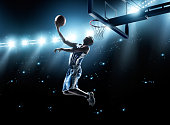 Basketball player in jump shot